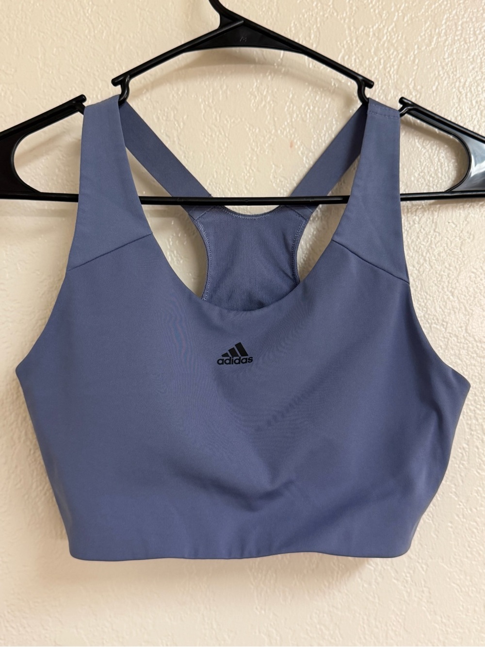 adidas Racerback Sports Bra in Slate Blue - Picture 1 of 3